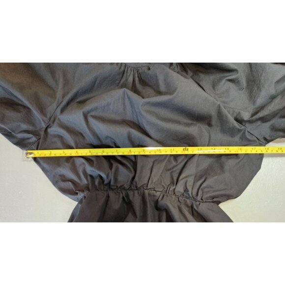 J. Crew Womens Plus Size 14 Black Side Cutout Poplin Midi Dress - Picture 8 of 14